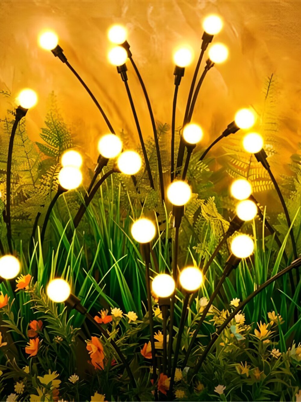 Solar Lights Outdoor(6-Pack, 48 LEDs), Solar Garden Lights, Outdoor